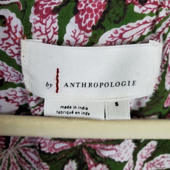 Anthropologie Multi Floral Pattern Popover Blouse - Picture 3 of 7